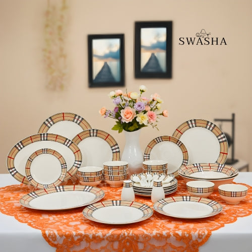 Magnesium Porcelain Dinner Set – 36 Pieces | Elegant Dining Essentials | Tableware