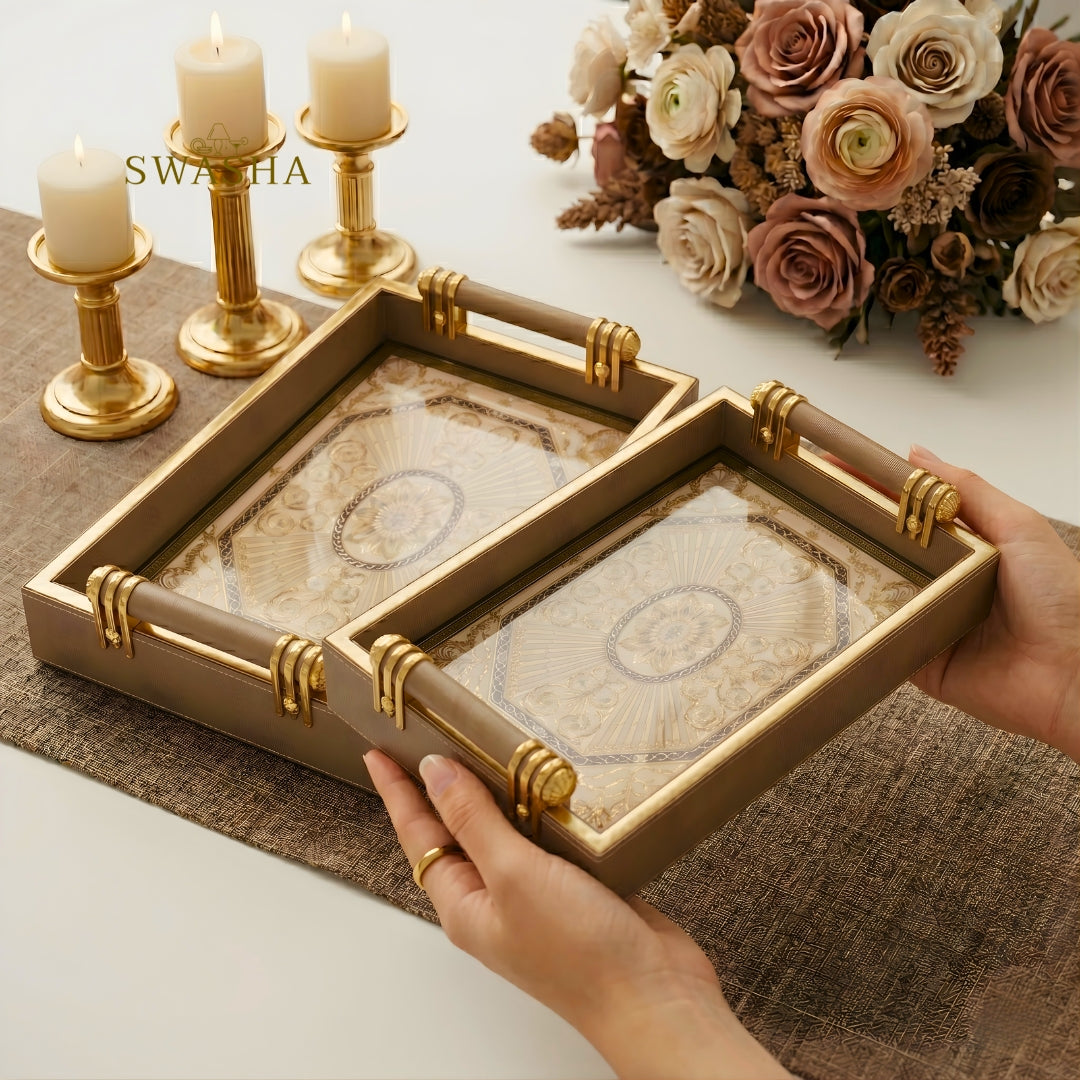 Leatherette Serving Tray