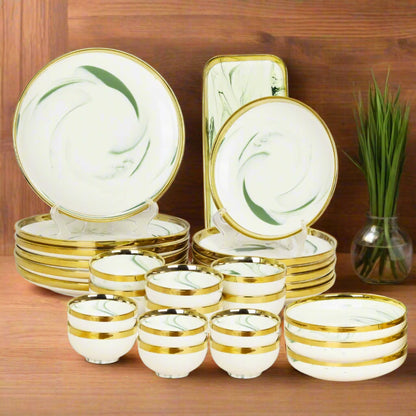 gold line dinner set swasha