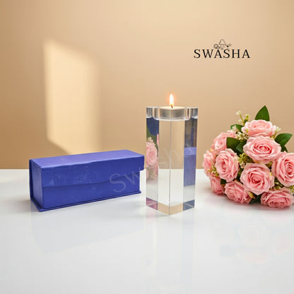 Tealight Crystal Candle Stand (Set of 2) – Elegant Home & Festive Décor