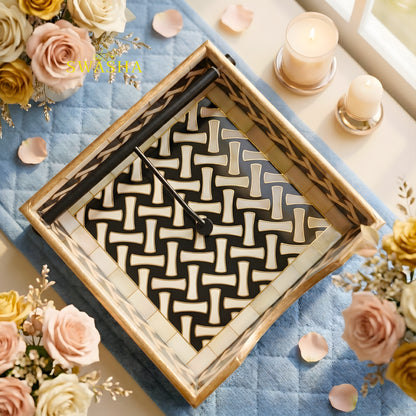 Swasha Modern MDF Tissue Holder - Square Resin Napkin Dispenser
