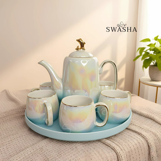 Swasha Holographic Revolving Tea Set