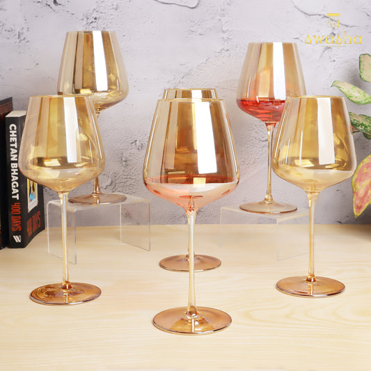 Set of 6 elegant wine glasses - elevate your dining experience with this classic set