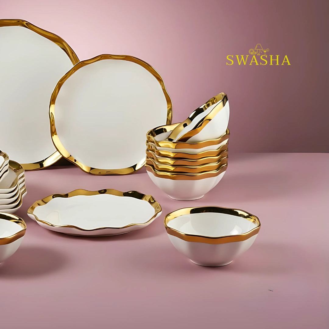 Premium White Magnesium Porcelain Dinner Set