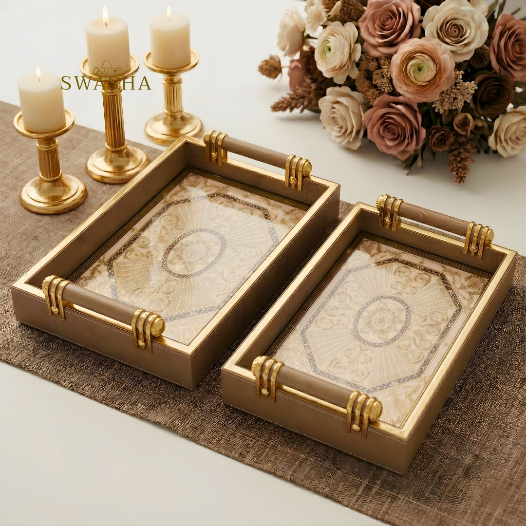 Leatherette Serving Tray