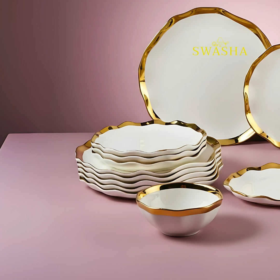 Premium White Magnesium Porcelain Dinner Set