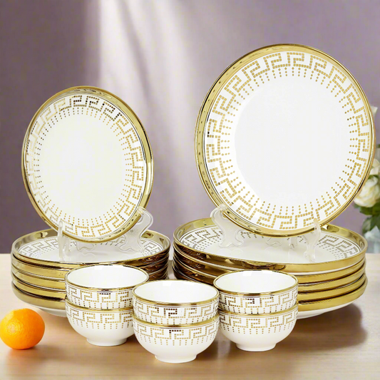 Swasha Porcelain Dinner Set/Snacks Set of 18 Pieces | Tableware