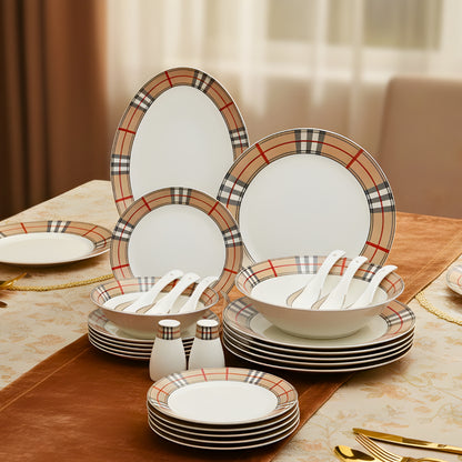 Magnesium Porcelain Dinner Set – 36 Pieces | Elegant Dining Essentials | Tableware