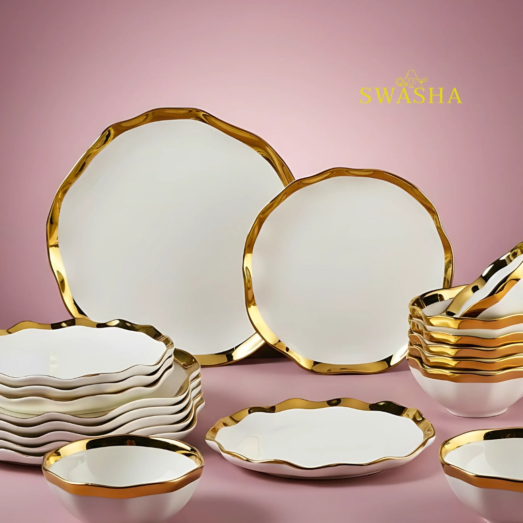 Premium White Magnesium Porcelain Dinner Set