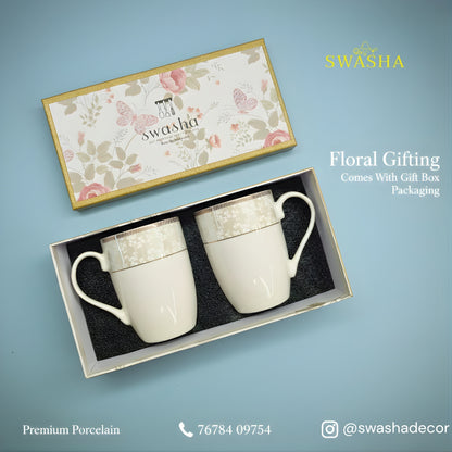 Persian Ivory Mug Set with Gift Box