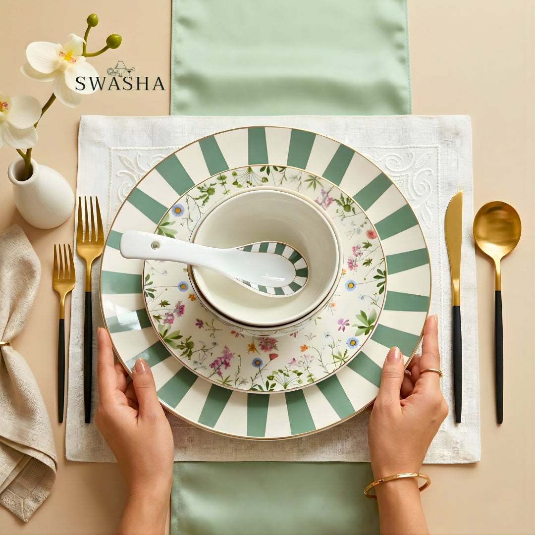 Swasha 48 Piece Dinner Set | Premium Dinnerware Set