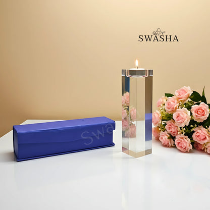 Tealight Crystal Candle Stand (Set of 2) – Elegant Home & Festive Décor