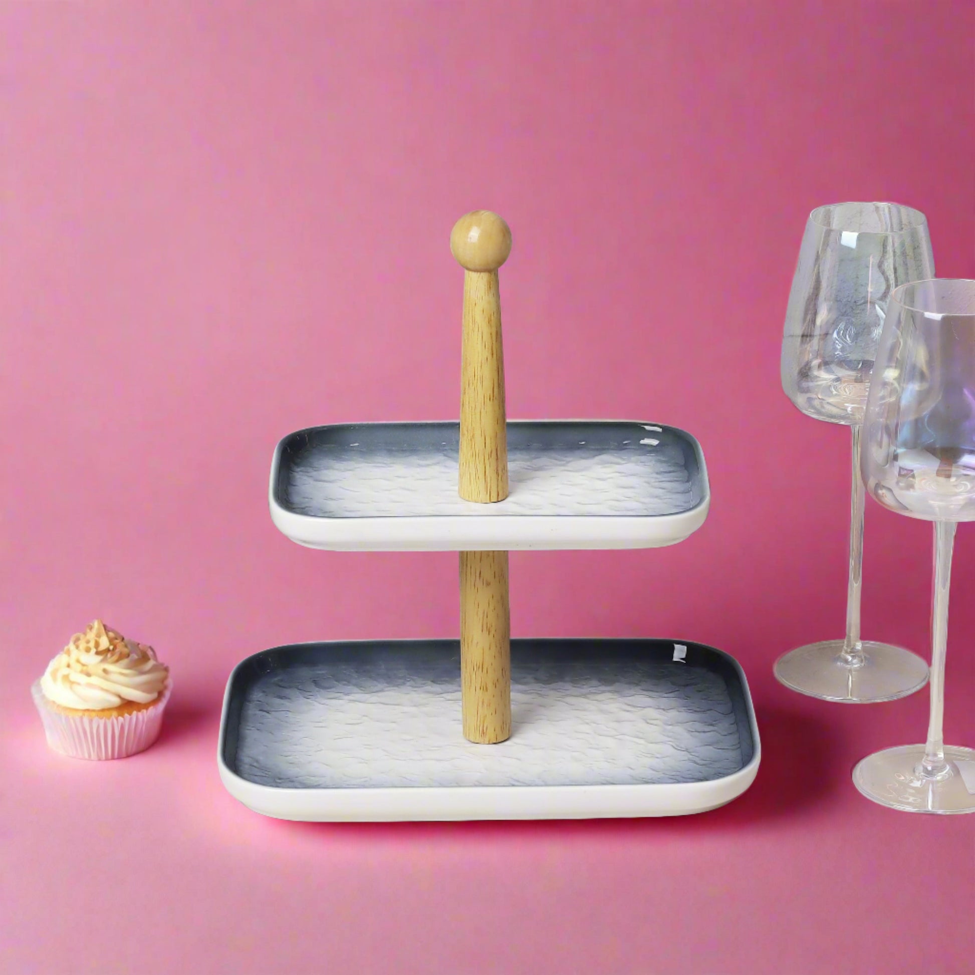 Elevated ceramic dessert/cake stand - a stylish presentation for sweet treats