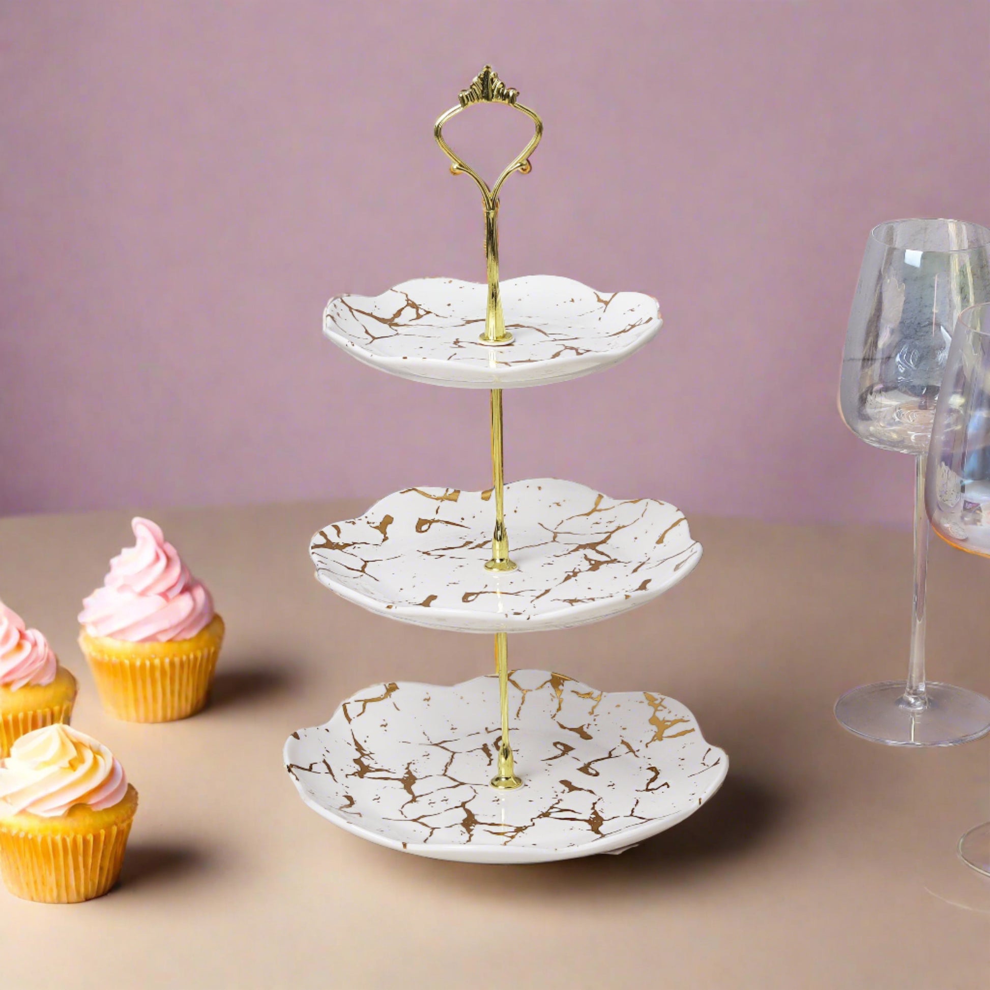 Elevated ceramic dessert/cake stand - a stylish presentation for sweet treats