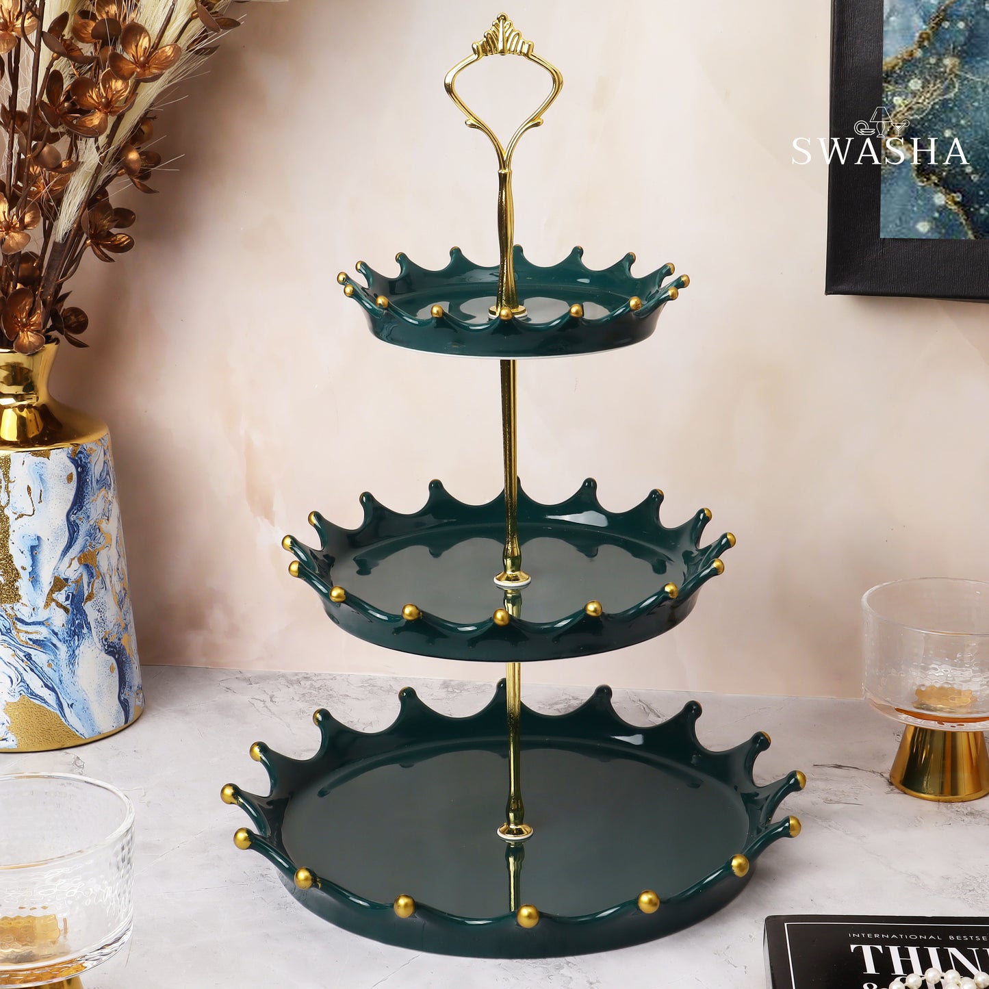 Swasha's 3-Tier Dessert Stand | Beautiful Tiered Serving Platter