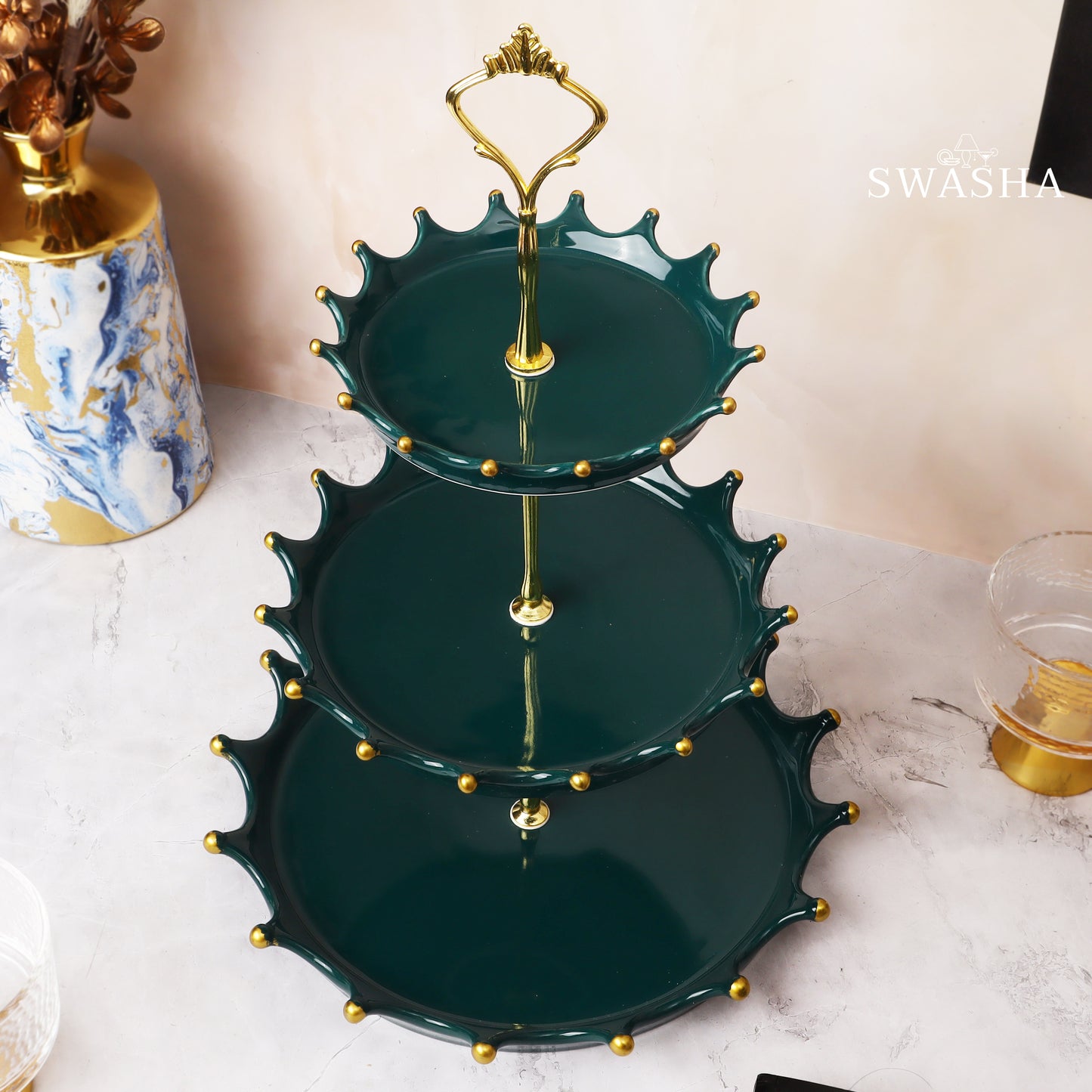 Swasha's 3-Tier Dessert Stand | Beautiful Tiered Serving Platter