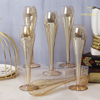 Set of 6 elegant champagne glasses - perfect for celebratory toasts and occasions