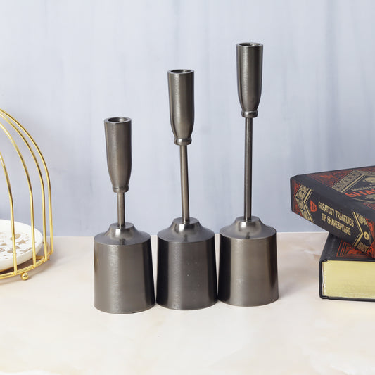 Swasha's elegant candle stands set of 3 - perfect for ambient lighting and decor accents