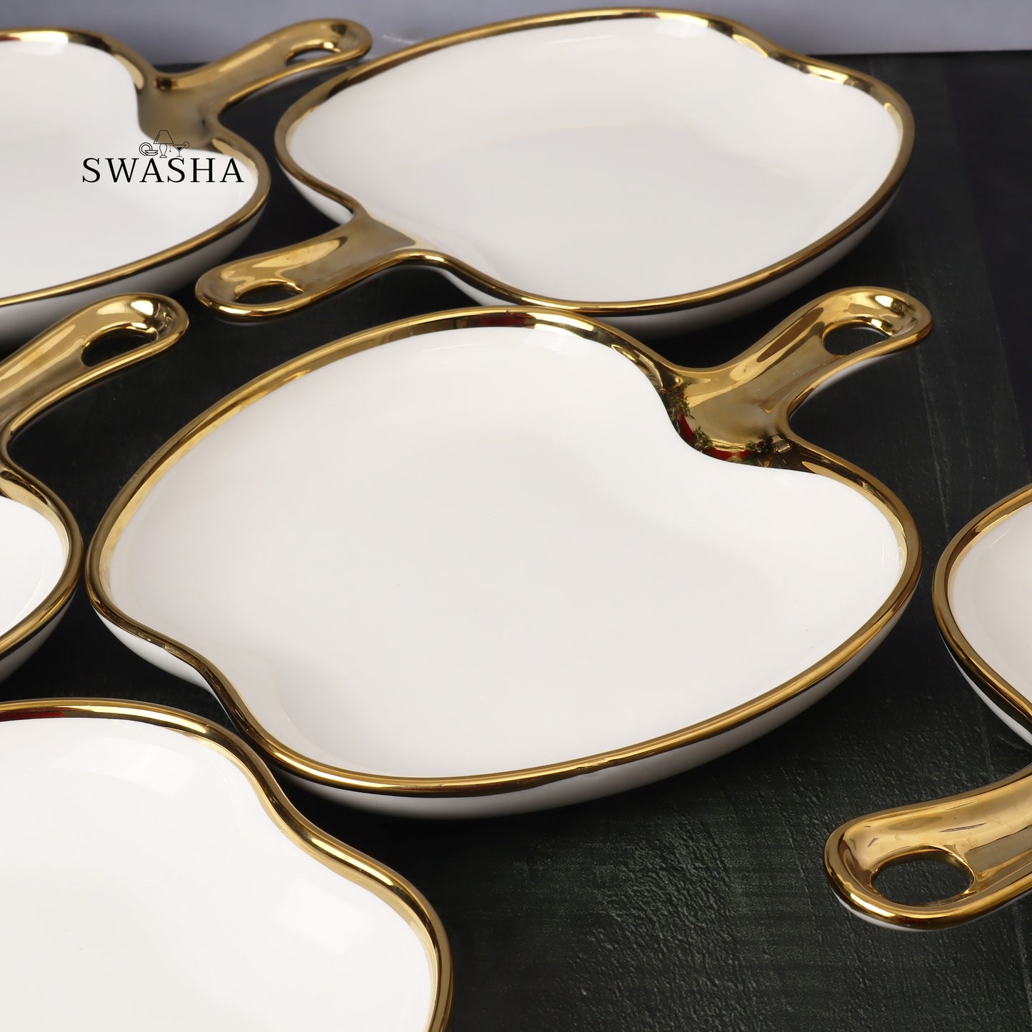 Single Handle Serving Platter - Set of 6 | Swasha