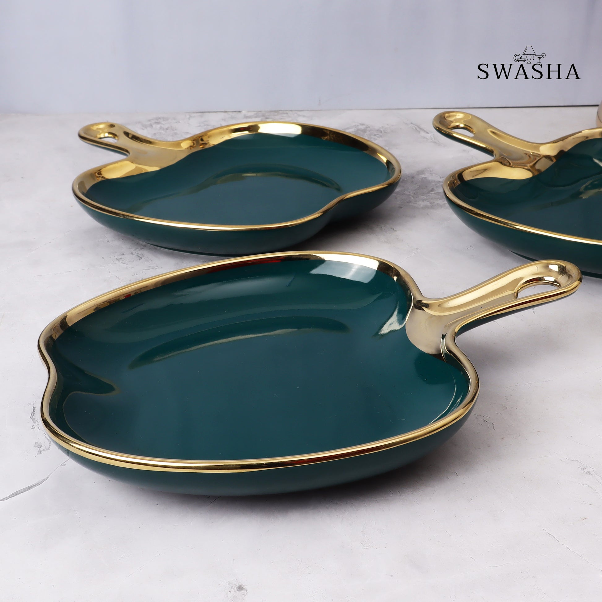 Single Handle Serving Platter - Set of 6 | Swasha