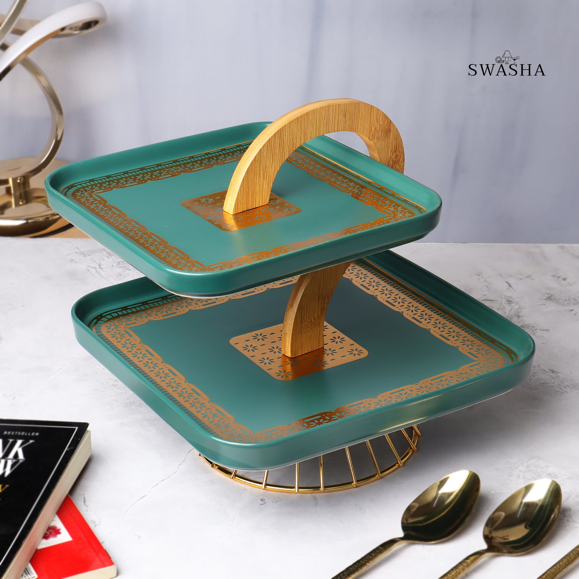 Swasha 2 Tier Cake & Dessert Stand 