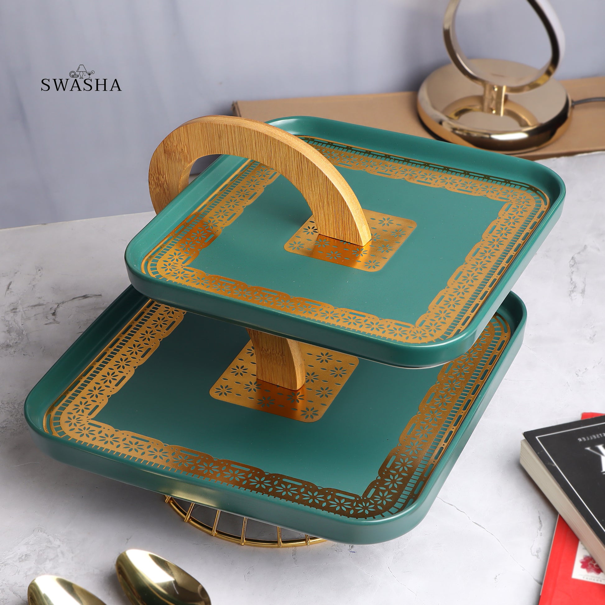 Swasha 2 Tier Cake & Dessert Stand 