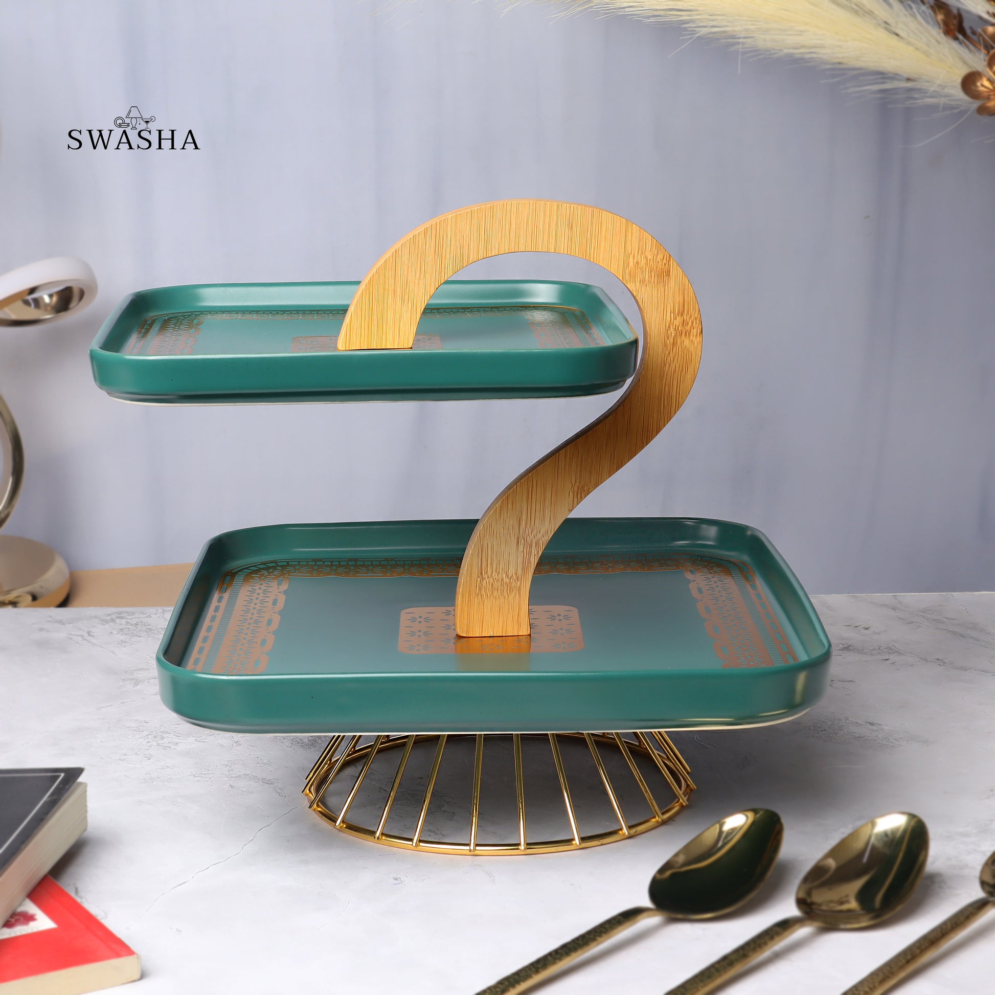 Swasha 2 Tier Cake & Dessert Stand 