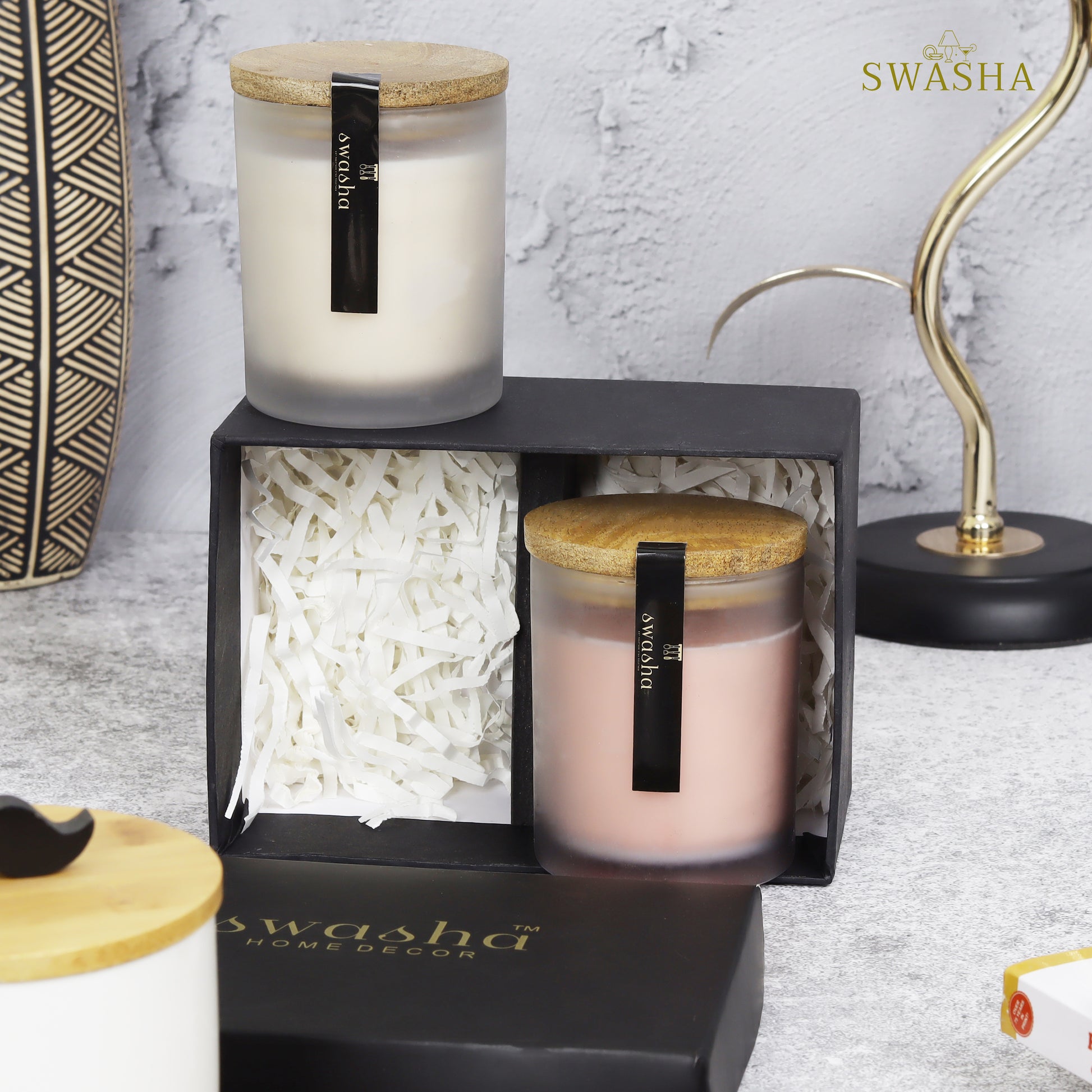 Vanilla scented candles in glass jars - perfect for cozy evenings and relaxation
