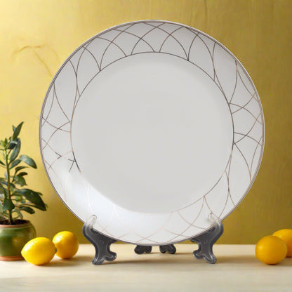 Swasha White Fine Bone China Dinnerware Set of 36: Elegant Dining, Timeless Style