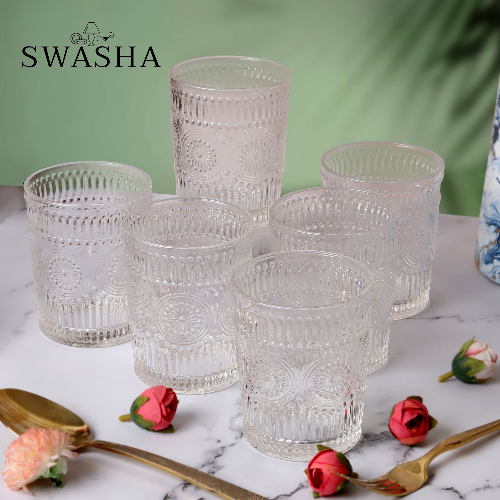 Set of 6 Juice, Water, Whiskey Glasses