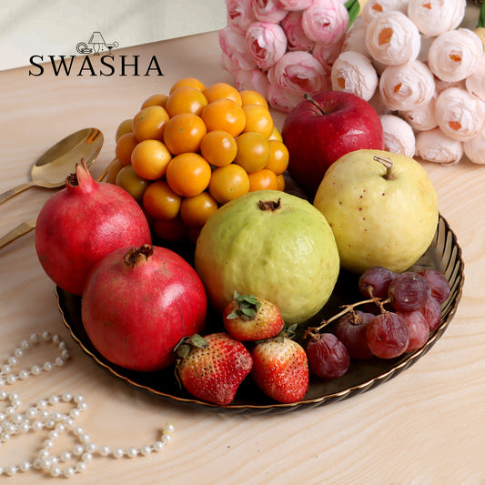 Glass Fruit Plate by Swasha is a beautiful centerpiece for your table (Set Of 1)