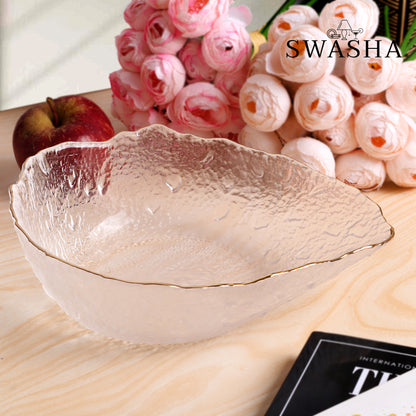 Combo of 2 Glass Fruit Bowls by Swasha (Clear)