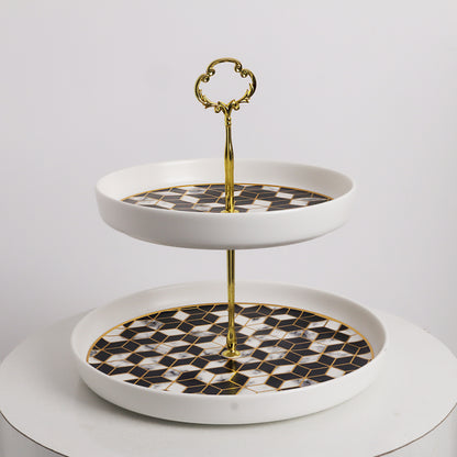Elevated ceramic dessert/cake stand - a stylish presentation for sweet treats