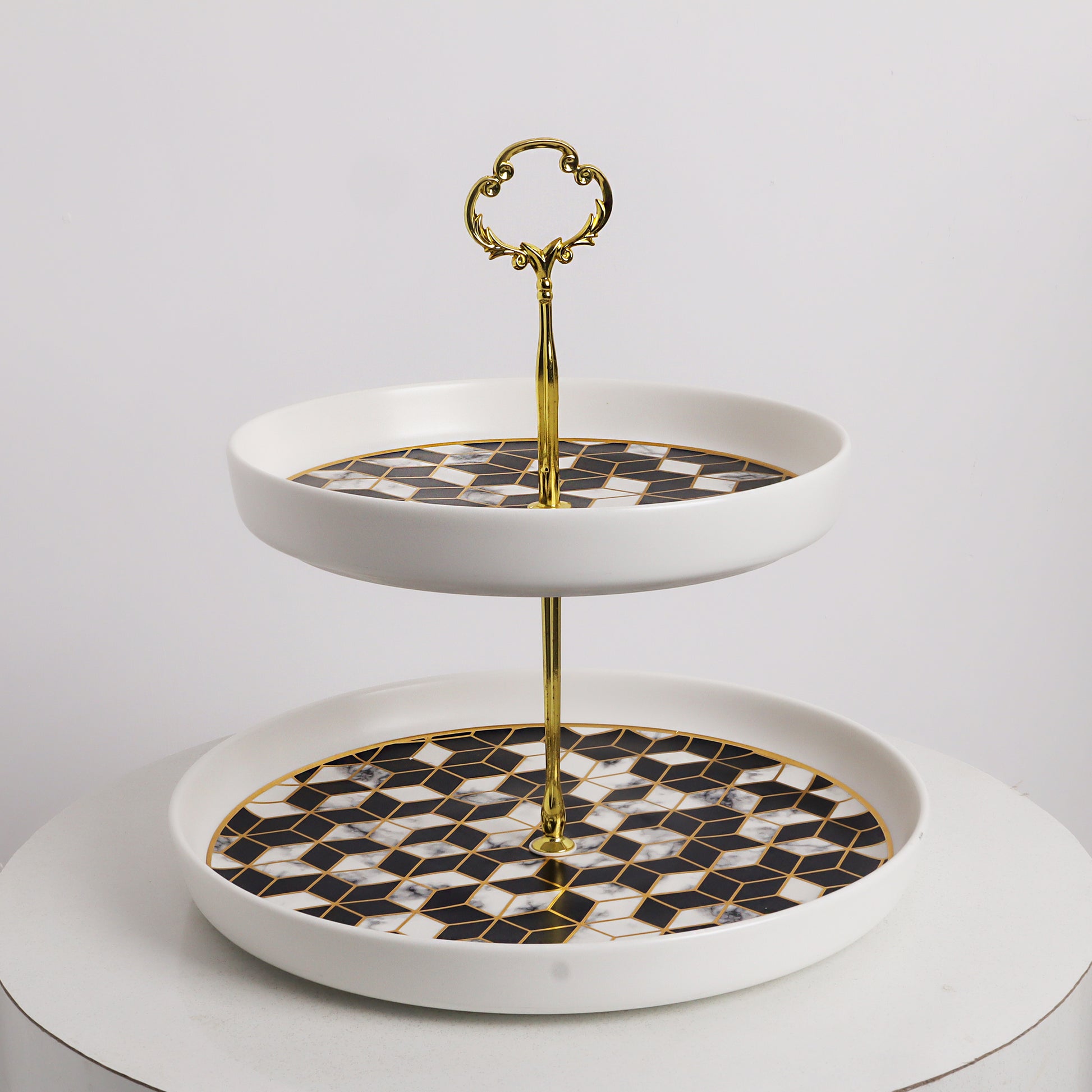 Elevated ceramic dessert/cake stand - a stylish presentation for sweet treats