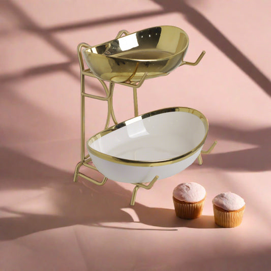 Elevated ceramic dessert/cake stand - a stylish presentation for sweet treats