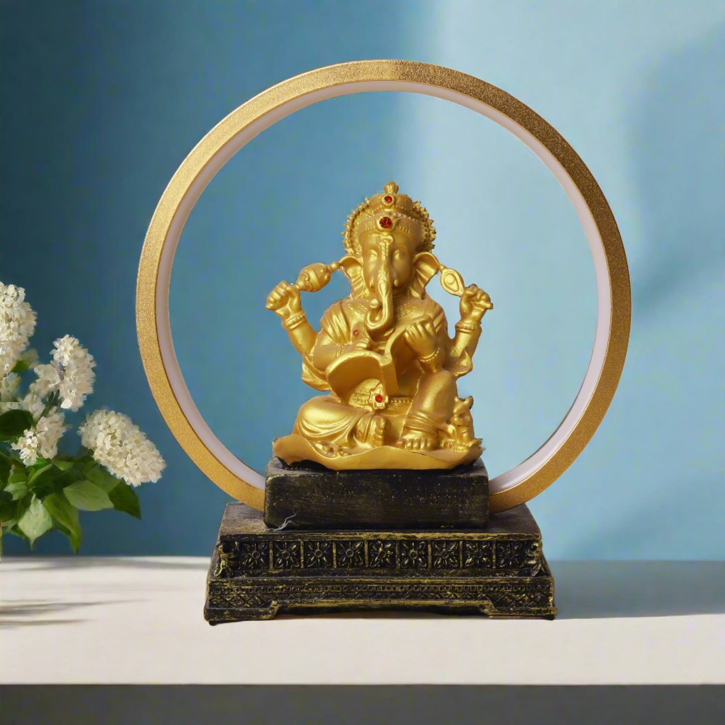 Ganesha idol lamp - illuminating spiritual elegance and grace