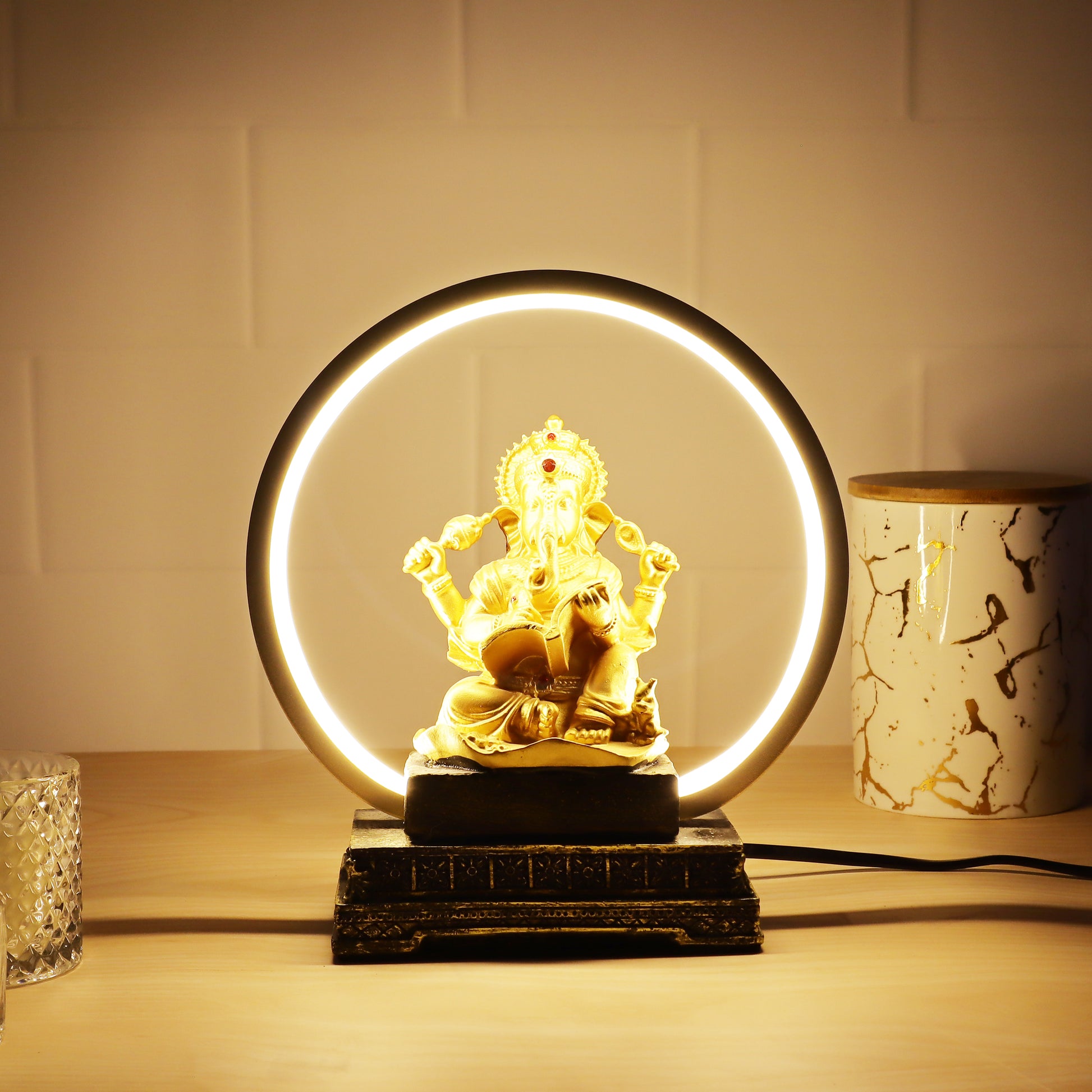 Ganesha idol lamp - illuminating spiritual elegance and grace