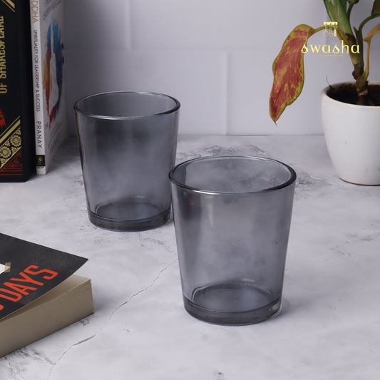 Set of 6 versatile glass tumblers - perfect for refreshing juices and water.