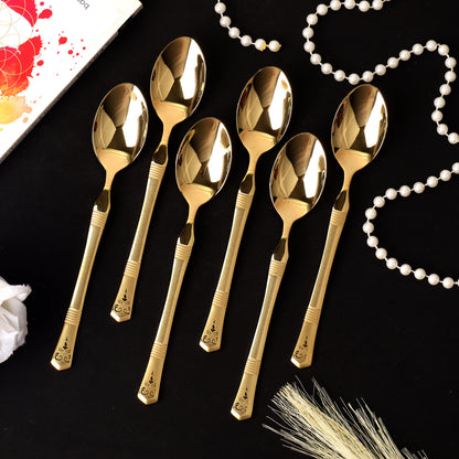 Swasha Luxurious Stainless Steel Golden Cutlery Set | Trendy Dining Essentials