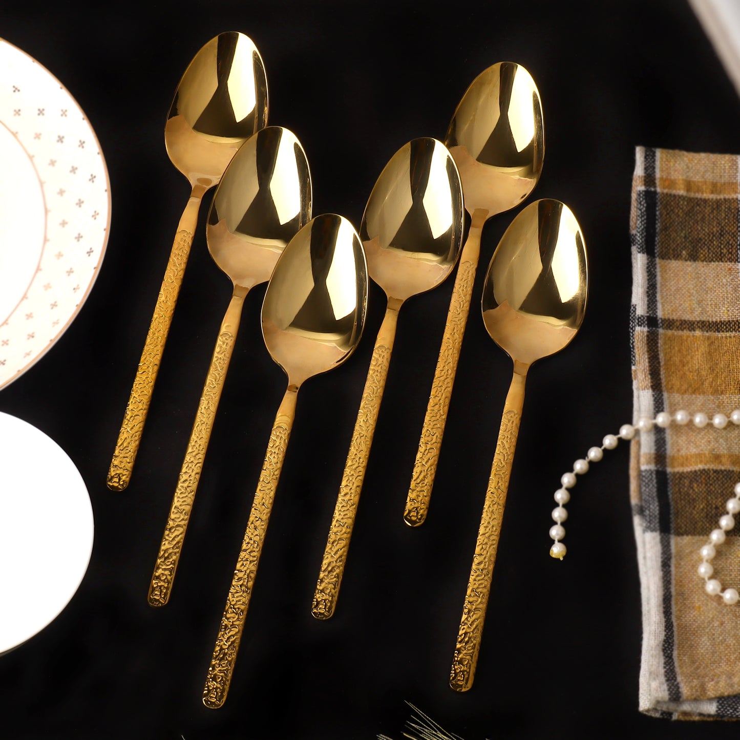 Swasha Luxurious Stainless Steel Golden Cutlery Set | Trendy Dining Essentials