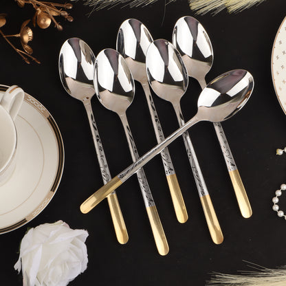 Swasha Cutlery Golden Silver Set | Elegant Dining Utensils