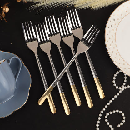 Swasha Cutlery Golden Silver Set | Elegant Dining Utensils