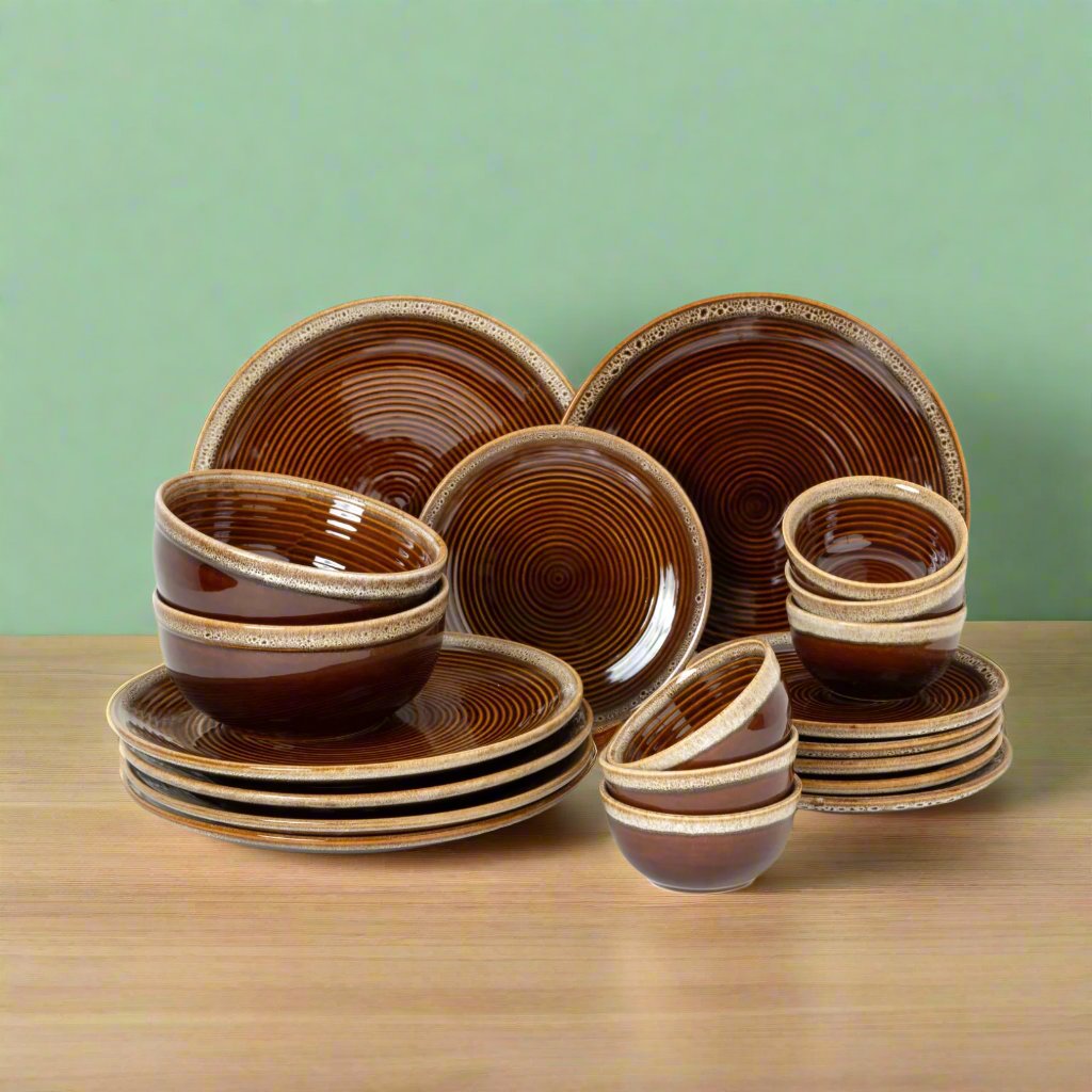 Swasha Stoneware Dinner Set - Set of 20 Pieces