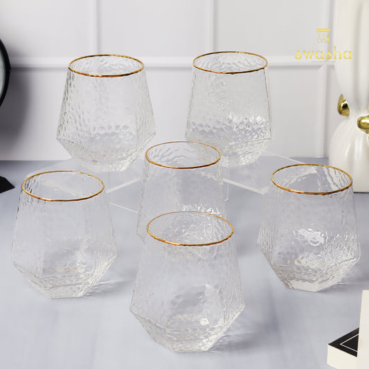 Set of 6 elegant wine glasses - elevate your dining experience with this classic set