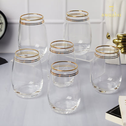 Set of 6 elegant wine glasses - elevate your dining experience with this classic set