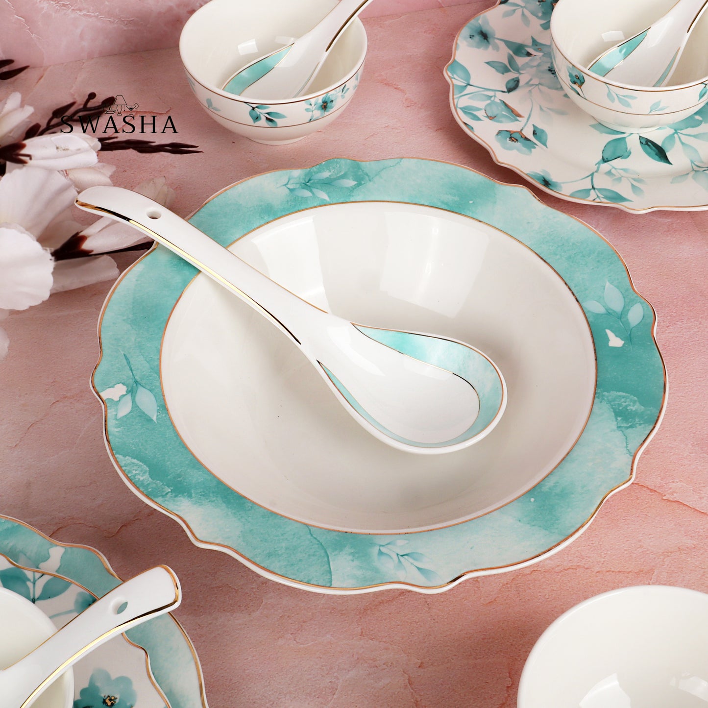 Swasha 51-Piece Dinner Set 