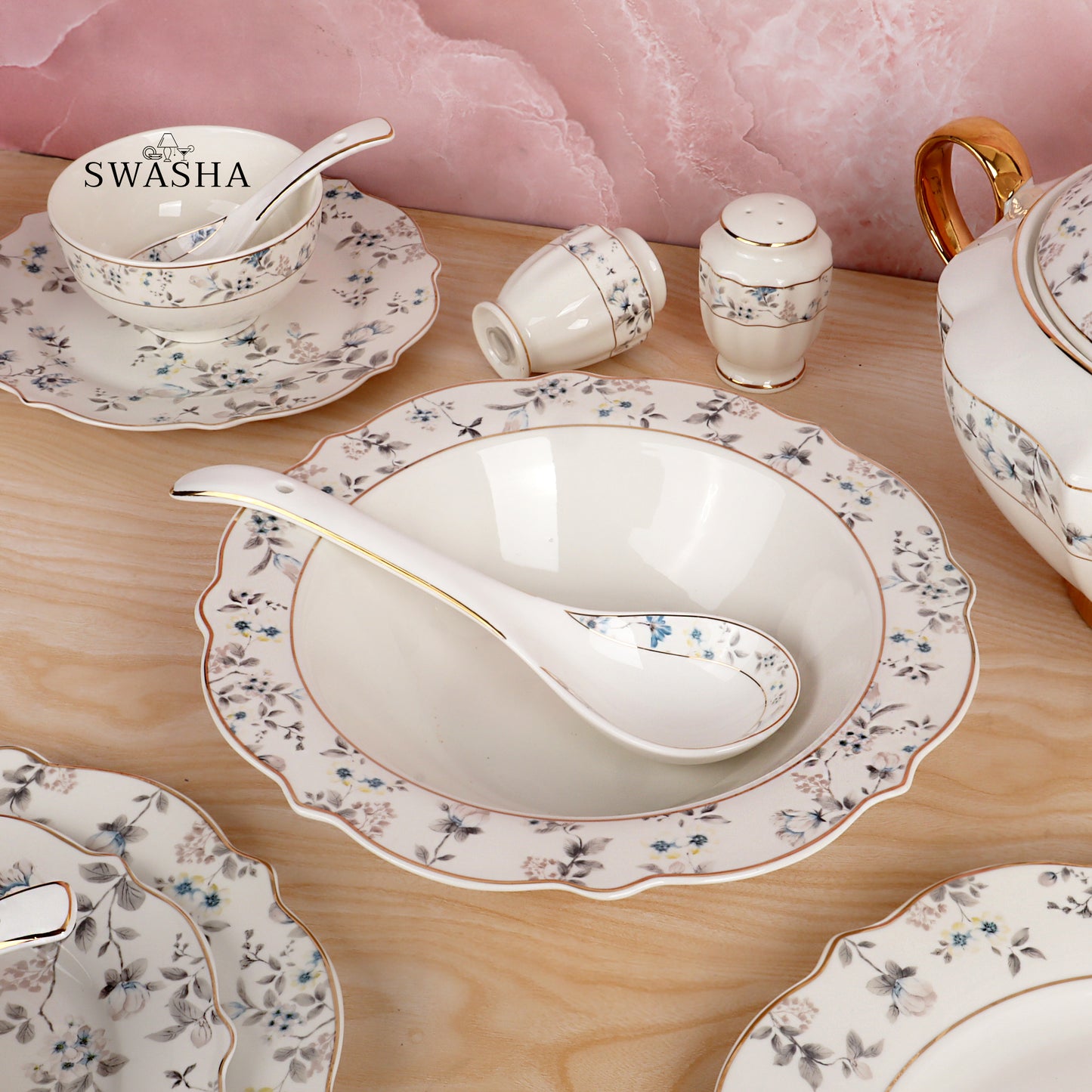 51-Piece Dinner Set by Swasha for 8 People