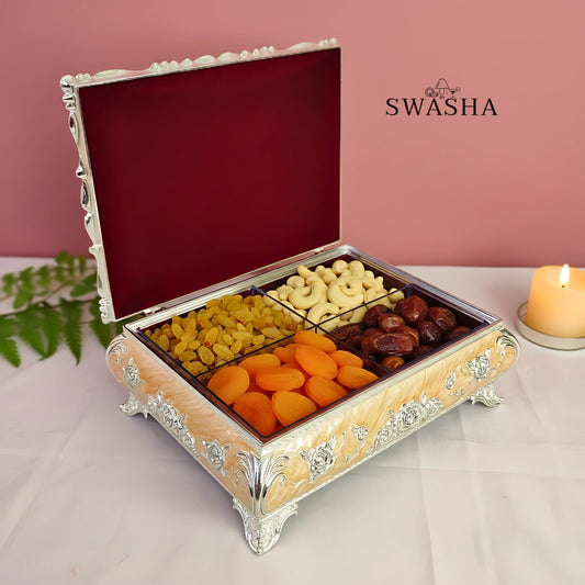  Dry Fruits Storage Box with 4 Compartments