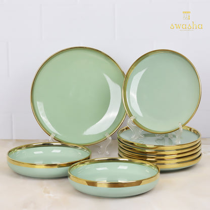 Personalized 9-piece ceramic dinner set - elevate dining with your unique touch