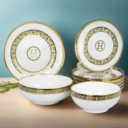 Personalized 9-piece ceramic dinner set - elevate dining with your unique touch